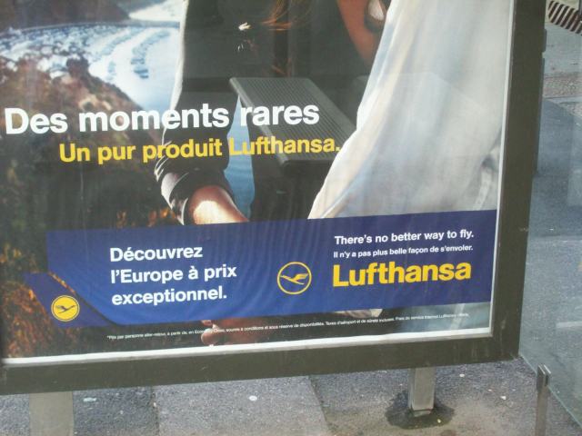 There's no better way to fly (or advertise in France in English)