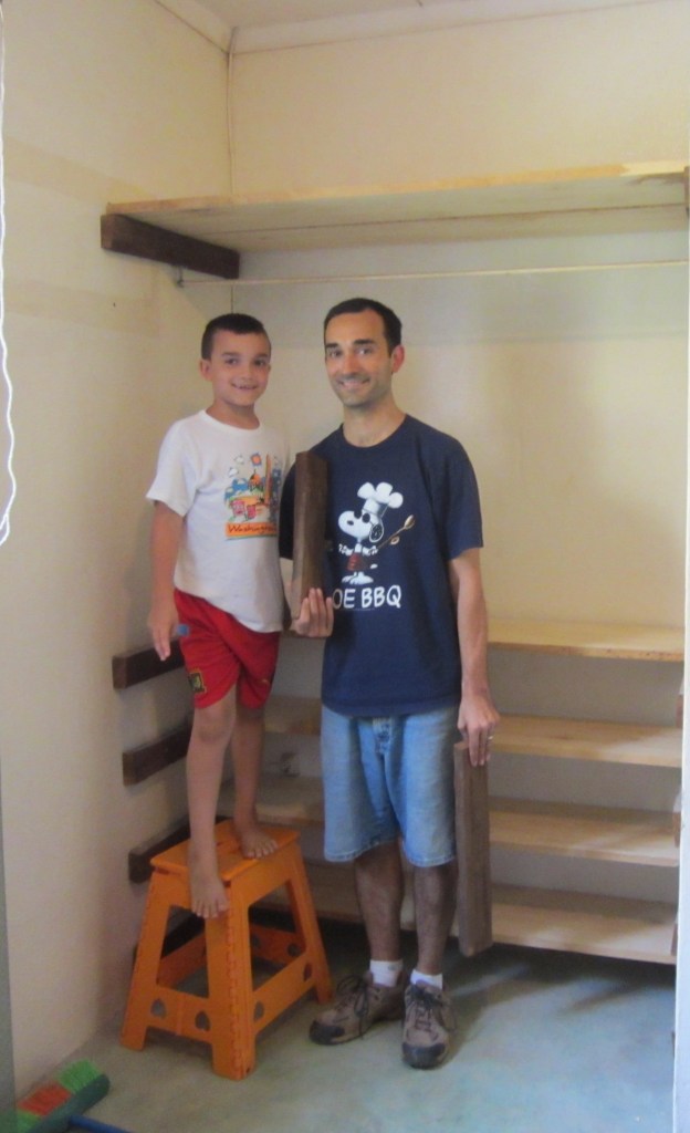 Jonah & Daddy building