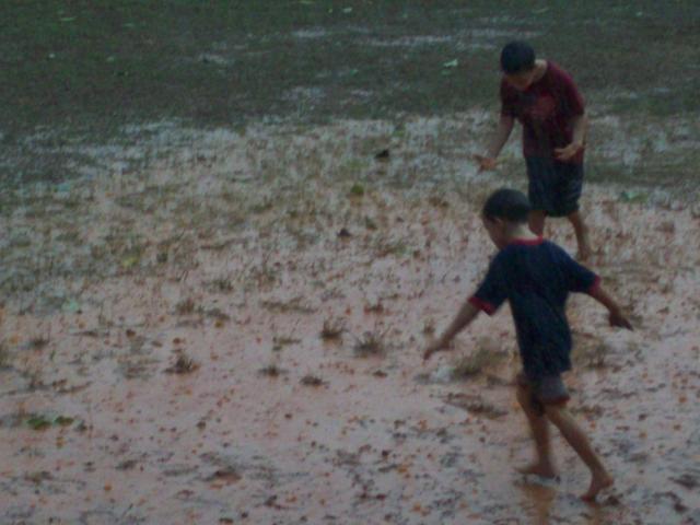 playing in the first rains