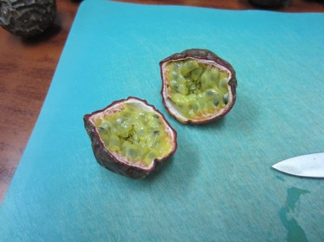 cut passion fruit